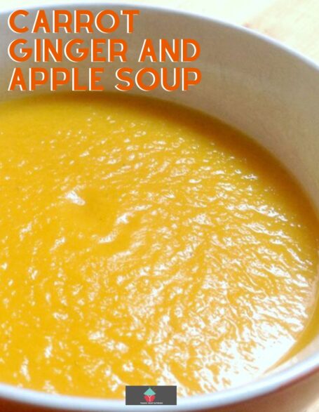 Carrot Ginger and Apple Soup. A delicious homemade soup using fresh ingredients to give a sweet, colorful thick soup with a tang of ginger. Delicious served with warm crusty bread fresh from the oven.