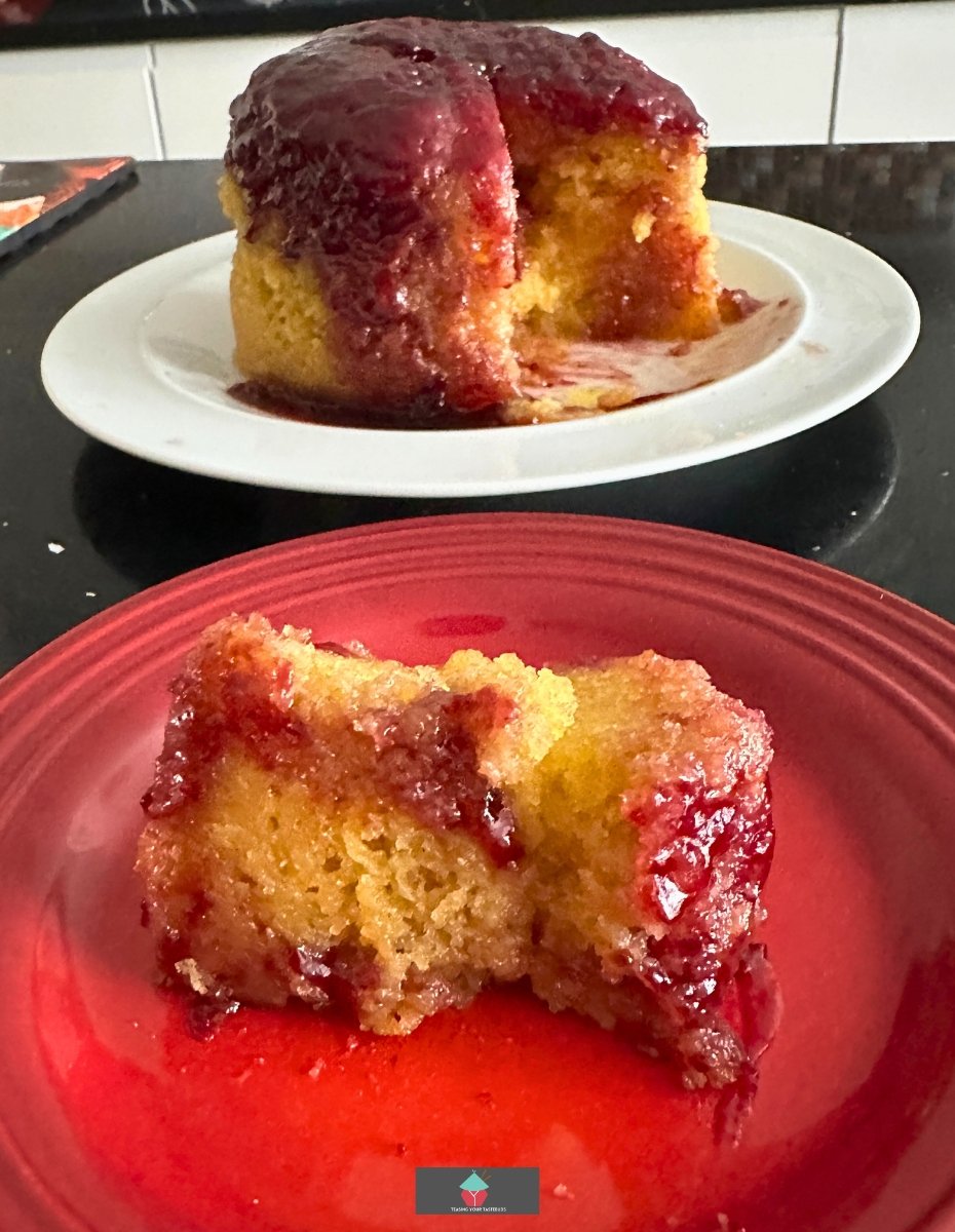 Cherry and Orange Steamed Cake Cherry and Orange Steamed Cake. Cherry and Orange Steamed Cake or pudding is a lovely soft and fluffy cake steamed on the stovetop, steamer, or multicooker. Bursting with refreshing orange flavor throughout the cake and coated in morello cherry jam.