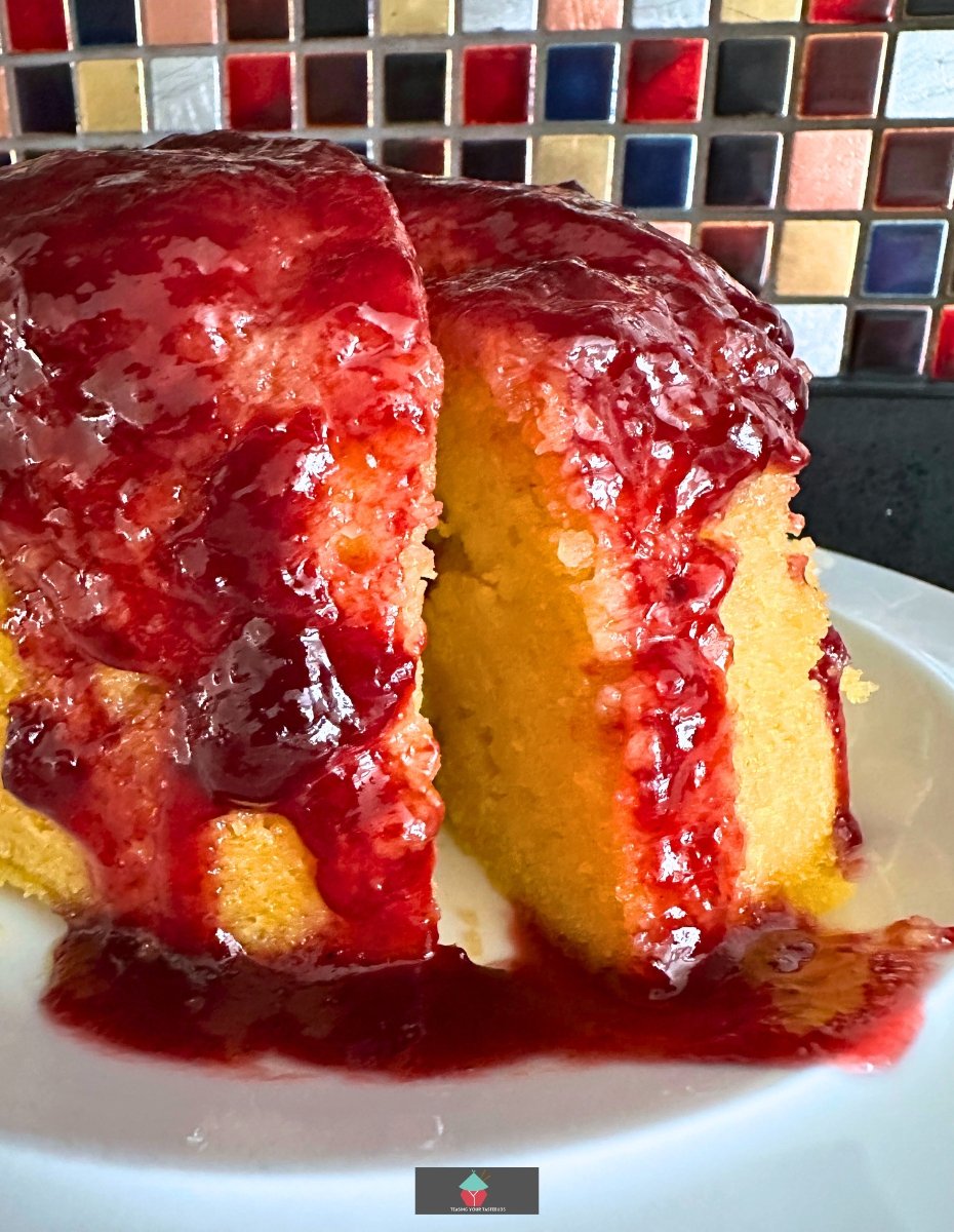 Cherry and Orange Steamed Cake Cherry and Orange Steamed Cake. Cherry and Orange Steamed Cake or pudding is a lovely soft and fluffy cake steamed on the stovetop, steamer, or multicooker. Bursting with refreshing orange flavor throughout the cake and coated in morello cherry jam.
