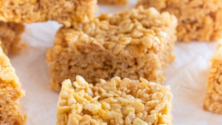 Peanut Butter Rice Cereal TreatsH