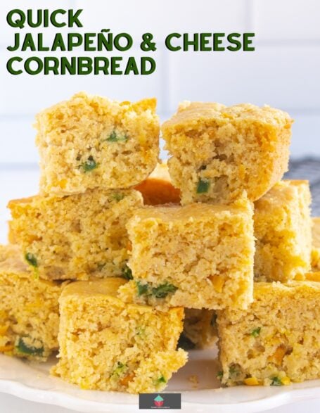Quick Jalapeno and Cheese Cornbread. Quick Jalapeño and Cheese Cornbread is a delicious, traditional cornbread recipe loaded with jalapeños and cheddar cheese. Made from scratch recipe and so easy to make!