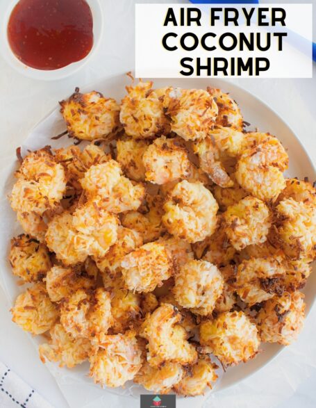 Air Fryer Coconut Shrimp Air Fryer Coconut Shrimp. A quick and easy recipe for air fryer coconut shrimp, tender juicy shrimp air fried with a crispy coconut coating. Ideal as a snack, appetizer or main meal.