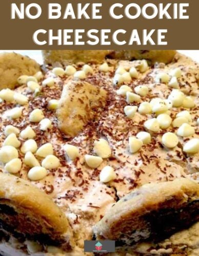 No Bake Cookie Cheesecake. A fun and easy No Bake chocolate and cookie cheesecake and perfect for Cookie lovers and chocolate fans too!