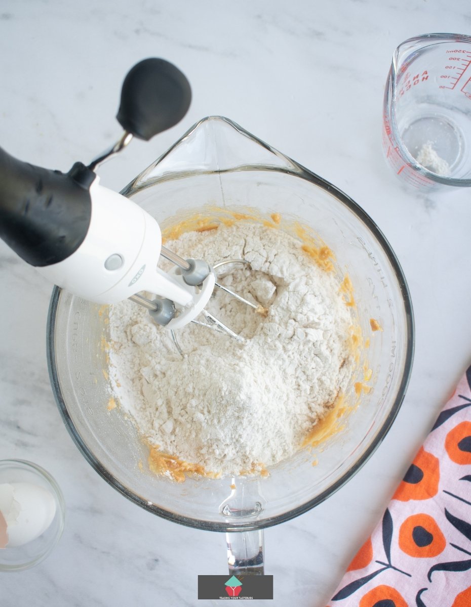 Chocolate Dipped Peanut Butter Cookies, mixing dry ingredients Chocolate Dipped Peanut Butter Cookies, mixing dry ingredients