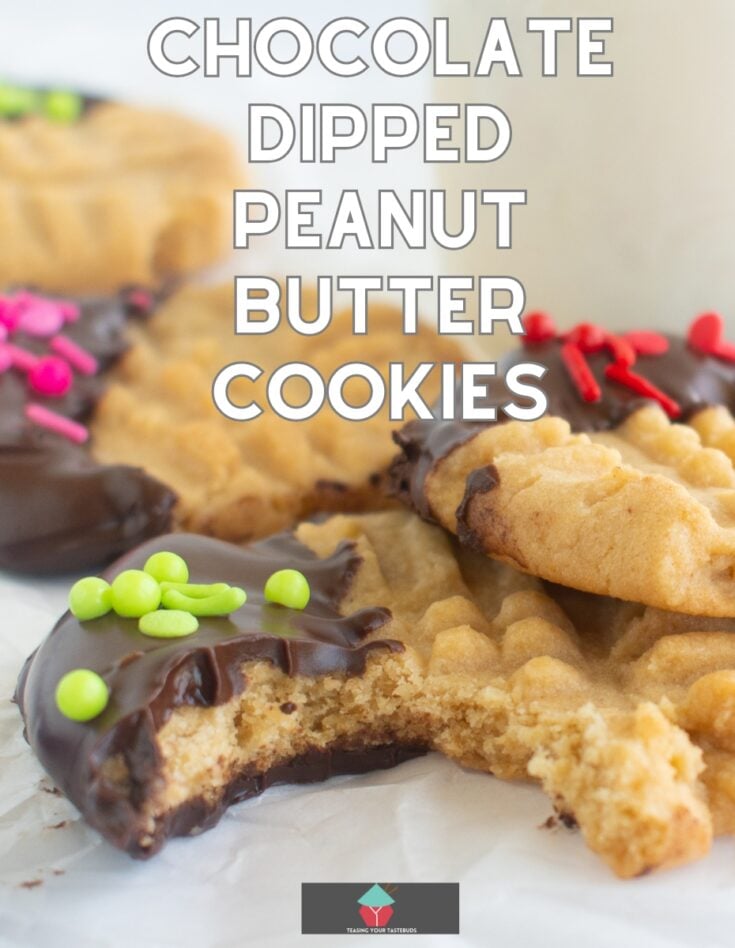 Chocolate Dipped Peanut Butter CookiesP2